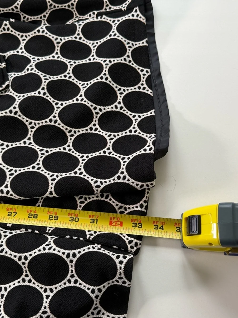 Damee Inc Black and White Oval Dot Long Sleeve Dress Coat - Picture 6 of 9